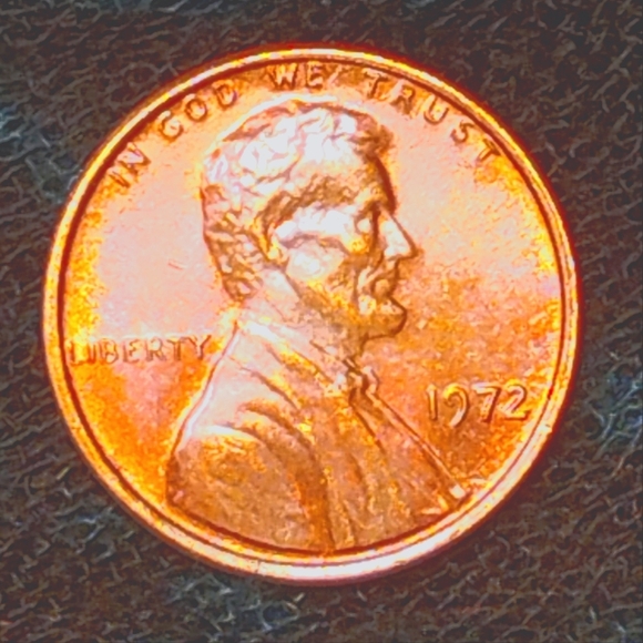 💥1972 P, OVERDATE Lincoln Penny, 💥EXCELLENT COLOR👍 and BRILLIANT CONDITION!💯 - Picture 4 of 9
